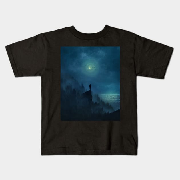 Lone Night Kids T-Shirt by Nour Abou Harb